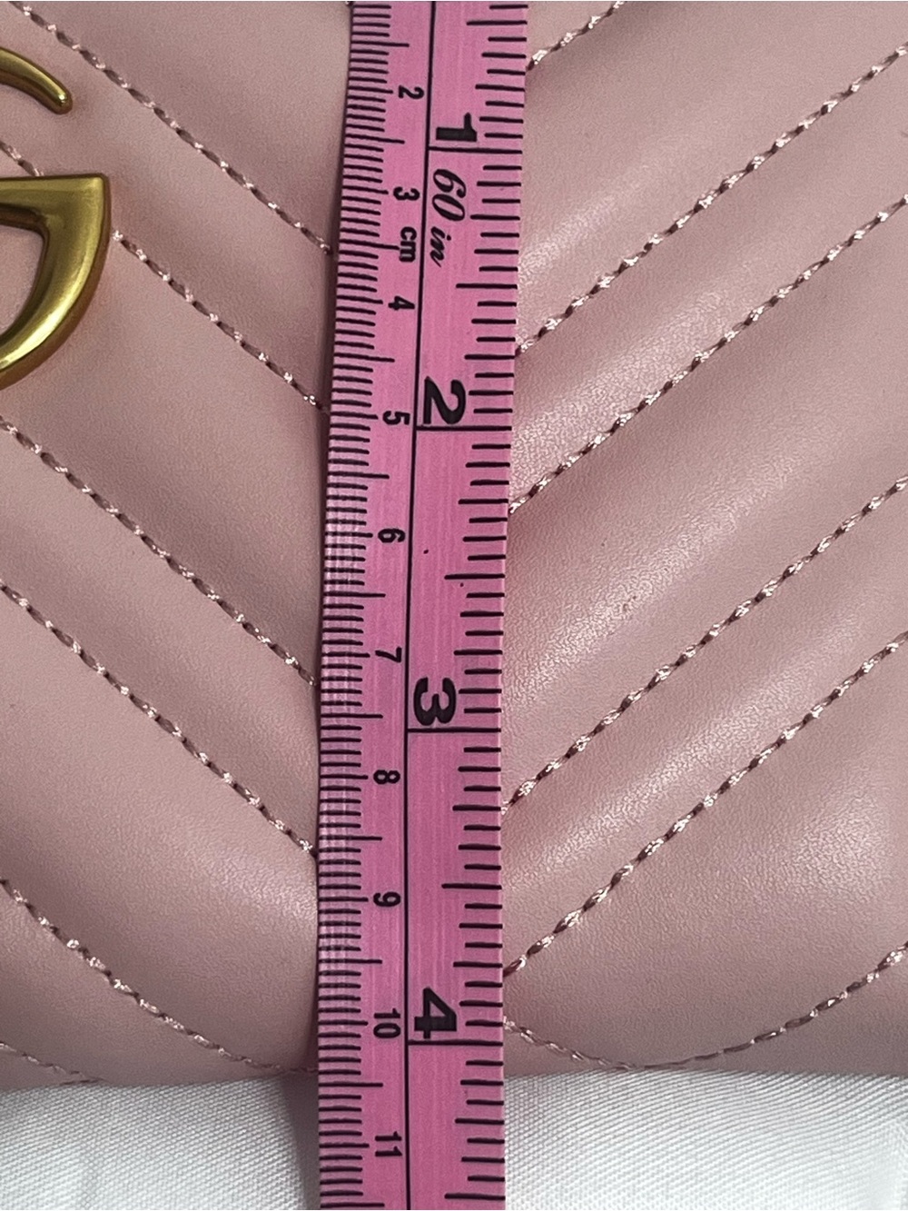 Pink Quilted Zip Wallet with Gold - Picture 10 of 10